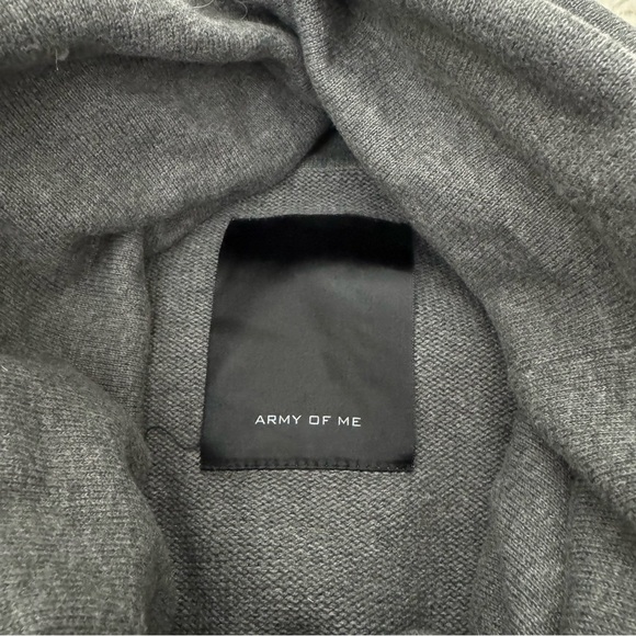 Army of Me Gray Turtleneck Knit Thick Sweater Shirt Top Men’s Large L - Picture 3 of 7